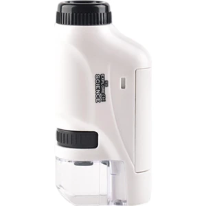 Mini El Mikroskop 60X-120X Çocuklar Için Deneyler Hayvanlar Bitkiler Beyaz (Yurt Dışından)