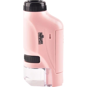 Mini El Mikroskop 60X-120X Çocuklar Için Deneyler Hayvanlar Bitkiler Pembe (Yurt Dışından)