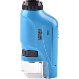 Mini El Mikroskop 60X-120X Çocuklar Için Deneyler Hayvanlar Bitkiler Mavi (Yurt Dışından)