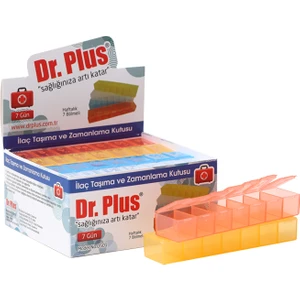 Dr. Plus Haftalık Ilaç Saklama ve Zamanlama Kutusu /  KUTU=12ADET
