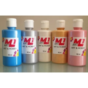 M1 Art Akirlik Sedef 5li Boya Seti- 120.ML x 5 Adet