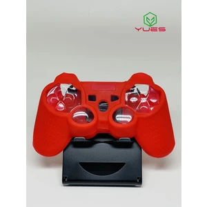 YUES PS3 Joystick Silikon Kılıf (Kırmızı) – DualShock 3/Sixaxis Koruyucu Kapak, Kaymaz Kavrama, Kolay Montaj