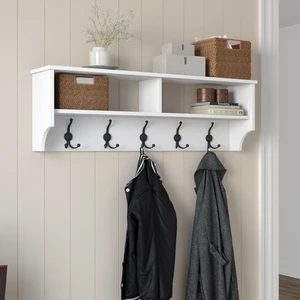 P2 Modern Portmanto Duvar Askısı Beyaz Vestiyer 120 Cm