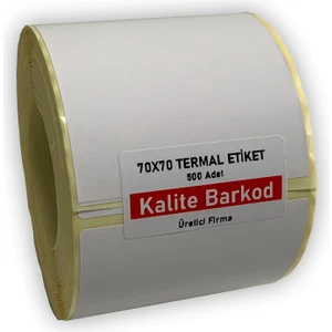 Kalite Barkod 70X70 Termal Etiket - Rulo Barkod Etiketi