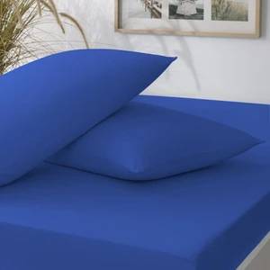Basic Lastikli Çift Kişilik Çarşaf Seti Mavi 180X200 cm