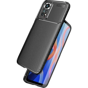M.TK Moveteck Xiaomi Redmi Note 11 Pro 5g Kılıf Kamera Lens Korumalı Karbon Silikon Parmak Izi Yapmaz