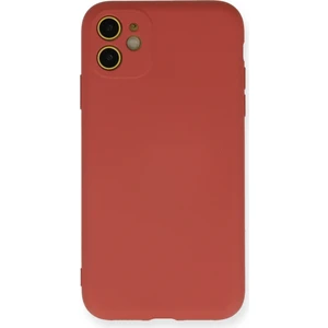 Apple iPhone 11 Kılıf Lansman Içi Kadife Nano Silikon - Kiremit