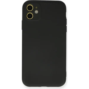Apple iPhone 11 Kılıf Lansman Içi Kadife Nano Silikon - Siyah