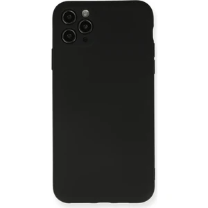 Apple iPhone 11 Pro Max Kılıf Lansman Içi Kadife Nano Silikon - Siyah