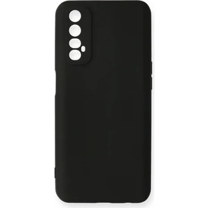 Realme 7 Kılıf Lansman Içi Kadife Nano Silikon - Siyah