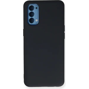 Oppo Reno 4 Kılıf Lansman Içi Kadife Nano Silikon - Koyu Gri