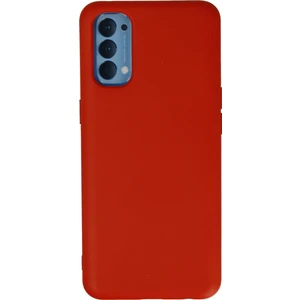 Oppo Reno 4 Kılıf Lansman Içi Kadife Nano Silikon - Kırmızı