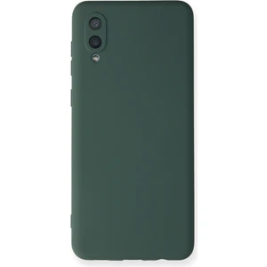 Samsung Galaxy A02 Kılıf Lansman Içi Kadife Nano Silikon - Koyu Yeşil