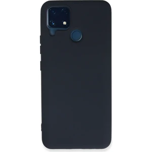Realme C25S Kılıf Lansman Içi Kadife Nano Silikon - Koyu Gri