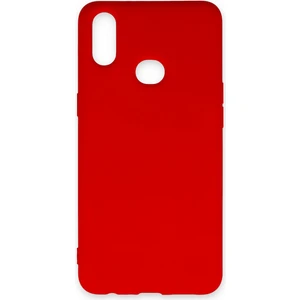Samsung Galaxy A10S Kılıf Lansman Içi Kadife Nano Silikon - Kırmızı