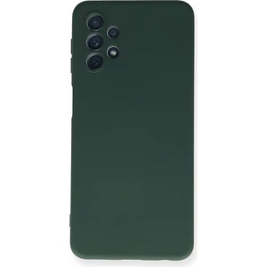 Samsung Galaxy A52 Kılıf Lansman Içi Kadife Nano Silikon - Koyu Yeşil