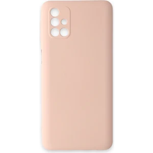 Samsung Galaxy M31S Kılıf Lansman Içi Kadife Nano Silikon - Pudra