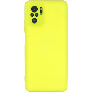 Xiaomi Redmi Note 10S Kılıf Lansman Içi Kadife Nano Silikon - Parlak Sarı