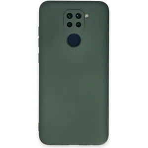 Xiaomi Redmi Note 9 Kılıf Lansman Içi Kadife Nano Silikon - Koyu Yeşil