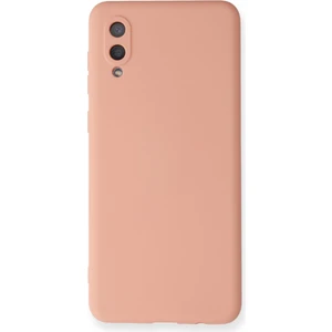 Samsung Galaxy A02 Kılıf Lansman Içi Kadife Nano Silikon - Pudra