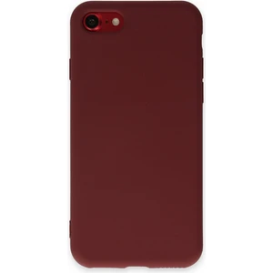Apple iPhone Se 2020 Kılıf Lansman Içi Kadife Nano Silikon - Bordo