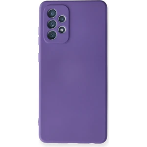 Samsung Galaxy A72 Kılıf Lansman Içi Kadife Nano Silikon - Mor
