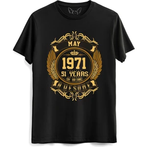 Alfa Tshirt Vintage Gold Awesome Series May 1971 Siyah Tshirt