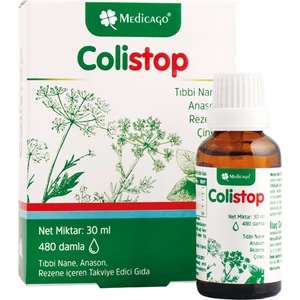 Medicago Colistop Tıbbi Nane, Anason, Rezene İçeren Takviye Edici Gıda 480 Damla 30 Ml