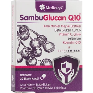 Medicago Sambuglucan Q10 Kara Mürver Ekstresi, Kekik Estreleri, Beta Glukan, Vitamin C, Çinko 20 Kapsül