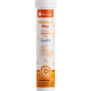 Medicago Vitamin C Plus - Vitamin C, Vitamin D, Çinko İçeren Takviye Edici 20 Efervesan Tablet