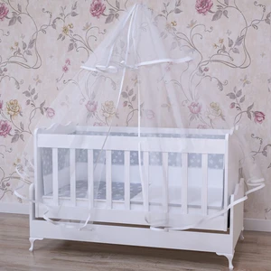 Garaj Home Elit 60X120 Uyku Seti+ Yatak+Cibinlik Beşik - Gri-Uyku Seti-Pembe