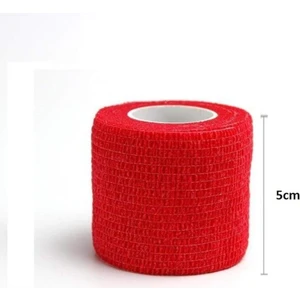 Kendinden Yapışkanlı Elastik Coban Bandaj Kırmızı Renkli 5 cm