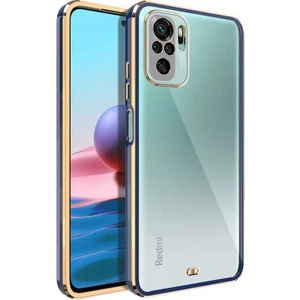 Case 4U Xiaomi Redmi Note 10 / Redmi Note 10s Kılıf Kamera Korumalı Pastel Renk Voit Clear Kapak Lacivert