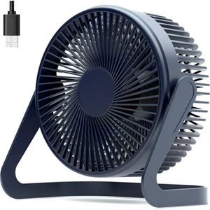 Mini Fan, USB Fanı 5 Inç Mini USB Masa Masa Fanı Kişisel Taşınabilir Masaüstü Soğutma Fanı USB Pc Netbook ile Güçlendirilir (Mavi) (Yurt Dışından)