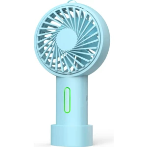 El Fanı, Mini El Fanı Kişisel Taşınabilir Fan 3 Hız Ayarlanabilir Açı Çıkarılabilir Taban Ipi USB Şarj Ediliyor (Mavi) (Yurt Dışından)