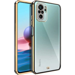 Case 4U Xiaomi Redmi Note 10 / Redmi Note 10s Kılıf Kamera Korumalı Pastel Renk Voit Clear Kapak Siyah