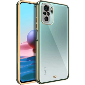 Case 4U Xiaomi Redmi Note 10 / Redmi Note 10s Kılıf Kamera Korumalı Pastel Renk Voit Clear Kapak Yeşil