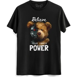 Alfa Tshirt Power Tedy Bear Siyah Tshirt