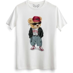 Alfa Tshirt Hip Hop Tedy Bear Beyaz Tshirt