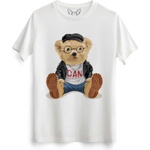 Alfa Tshirt Yes U Can Tedy Bear Beyaz Tshirt
