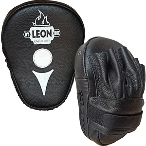 By Leon 1982 Leon Ultimate Hakiki Deri Boks ve Kick Boks El Lapası Ellik Siyah