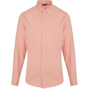 Erkek Somon Slim Fit %100 Pamuk Gömlek