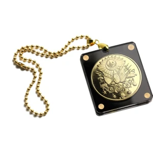 Mg Style Araç İçi Dikiz Aynasına Asılabilir Osmanlı Arması Temalı Aksesuar. Arkası Besmele-i Şerif, Nazar Ayeti, Ayetel Kürs-i