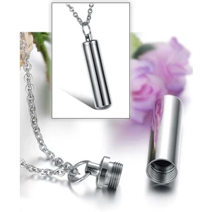 abbsee Titanyum Çelik Hatıra Tüpü Ilaç Not Obje Saklama Kolyesi Kutusu Cevşen Dua Kolye