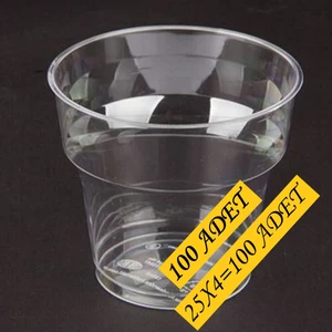 Şeffaf Kristal Mika Ekstra Sert Plastik Bardak 180 cc 100  Adet