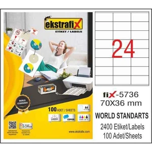 Lazer Etiket - FİX5736 - 70X36 mm