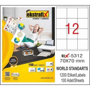 Lazer Etiket - FİX5312 - 70X70 mm