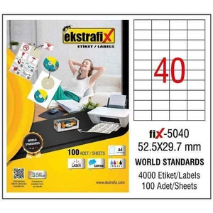Lazer Etiket (FİX5040)   70X37,125 mm