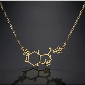 Gökdeniz 925 Çiçek Detaylı Seratonin Model Gümüş Özel Tasarım Kadın Kolye