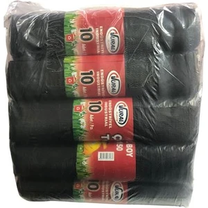 Endüstriyel Hantal Çöp Torbası 120*150 cm 900 gr Siyah 10 Lu 10 Paket